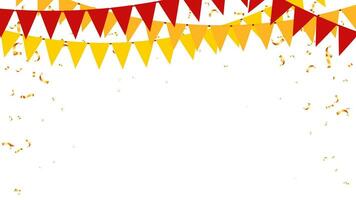 bannière papier drapeaux pendaison sur une chaîne pour fête fête Chinois, est. élément vecteur
