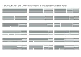 colonne et la grille pour horizontal bannière conception objectif composition vol 01 vecteur