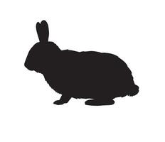 silhouette de lapin lapin dessiné à la main de vecteur