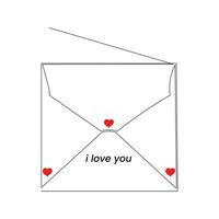 l'amour lettre continu Célibataire ligne contour vecteur art dessin et Facile un ligne minimaliste conception