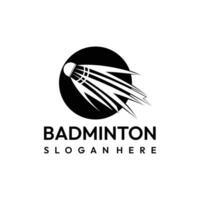 vecteur de logo de badminton