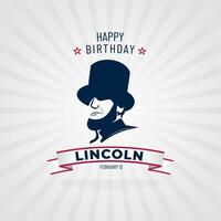 content de Lincoln anniversaire février 12 Contexte vecteur illustration