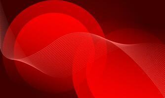 abstrait rouge cercle ligne vague conception moderne futuriste Contexte vecteur