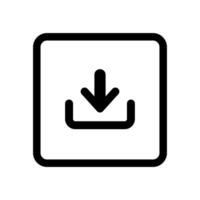 Télécharger icône vecteur. télécharger bouton illustration. charge symbole ou logo. vecteur