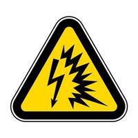 signe d'avertissement arc flash symbole sur fond blanc vecteur