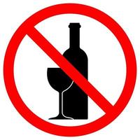 aucun signe de consommation d'alcool, pas d'alcool, activité interdite vecteur