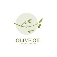 vecteur olive pétrole logo modèle