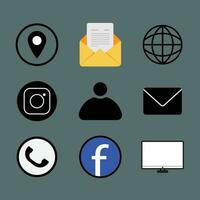 gratuit vecteur social médias icône et logos ensemble conception