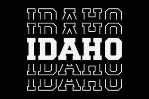 patriotique Etats-Unis Etat Idaho T-shirt conception vecteur