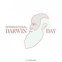 international Darwin journée de science et humanisme Contexte modèle conception vecteur
