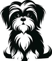 silhouette personnage shih tzu chien, mignonne logo. vecteur