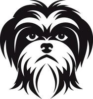 silhouette personnage shih tzu chien, mignonne logo. vecteur