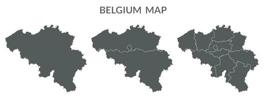 Belgique ensemble dans gris Couleur vecteur