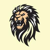 Lion tête logo, vecteur illustration