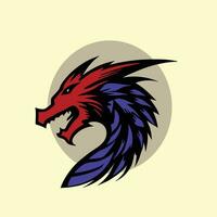 illustration vectorielle de dragon rouge vecteur