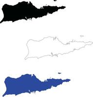 Saint croix district. Saint croix nous vierge îles pays. croix île carte signe. vecteur