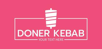 logo shawarma pour les restaurants et les marchés. modèle de logo doner kebab. vecteur