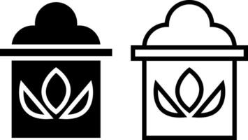 compost poubelle icône, signe, ou symbole dans glyphe et ligne style isolé sur transparent Contexte. vecteur illustration