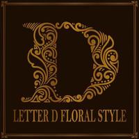 style de motif floral vintage lettre d
