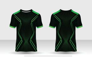 T-shirt sport Jersey conception modèle avec géométrique ligne Contexte. sport uniforme dans de face voir. chemise moquer en haut pour sport club. vecteur illustration