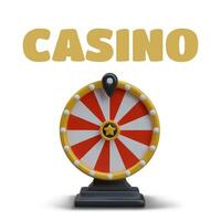 casino concept. roue de fortune proche en haut. choix de sort vecteur