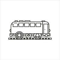 Voyage train vecteur contour illustration