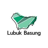 carte ville de Lubuk basung vecteur conception modèle, nationale les frontières carte de Indonésie pays illustration conception