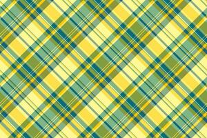 étape texture tartan transparent, fourrure modèle en tissu vérifier. Vêtements Contexte textile plaid vecteur dans pastel et Jaune couleurs.