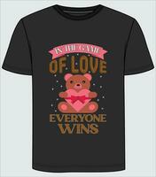 conception de t-shirt saint valentin vecteur