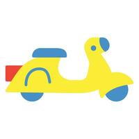 scooter icône ou logo illustration plat Couleur style vecteur