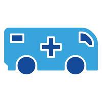 ambulance icône ou logo illustration glyphe style vecteur