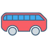 autobus icône ou logo illustration rempli Couleur style vecteur