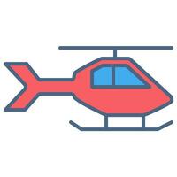 hélicoptère icône ou logo illustration rempli Couleur style vecteur