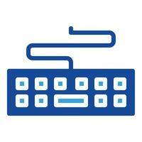 clavier icône ou logo illustration glyphe style vecteur