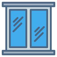 fenêtre icône ou logo illustration rempli Couleur style vecteur