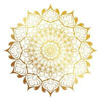 d'or mandala.mandala de lujo .couleur dorado vecteur