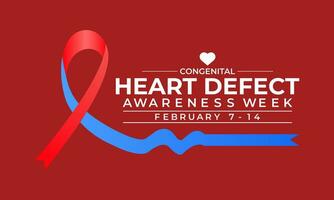 congénital cœur défaut conscience la semaine observé chaque année pendant février 7,14 . vecteur