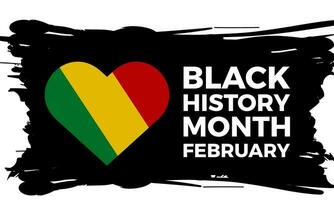 noir histoire mois célébrer. africain américain histoire. célèbre annuel dans février. noir, rouge, jaune, vert Couleur bannière Contexte. vecteur
