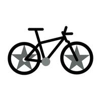 vélo transport isolé icône vecteur illustration conception graphique plat style noir et blanche. silhouette conception éléments avec une la nature thème. vecteur icône symbole dans noir et blanc