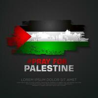 palestinien la sympathie campagne salutation carte vecteur
