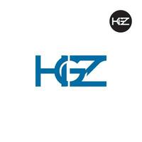 lettre hgz monogramme logo conception vecteur