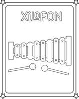 vecteur conception dessin xilofon