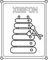 vecteur conception dessin xilofon