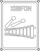 vecteur conception dessin xilofon
