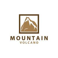 volcan logo conception inspiration Naturel paysage volcan éruption Montagne élégant prime vecteur