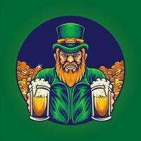 lutin st paddys en espèces éclaboussure mixte boisson Bière vecteur des illustrations pour votre travail logo, marchandise T-shirt, autocollants et étiquette conceptions, affiche, salutation cartes La publicité affaires entreprise