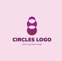 abstrait concept cercle gens symbole, unité et communauté conception, Créatif moyeu, social lien icône, modèle et logo vecteur