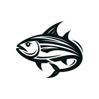 nettoyer et minimal vecteur illustration de silhouette océan thon poisson logo