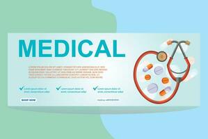 médical bannière conception modèle vecteur