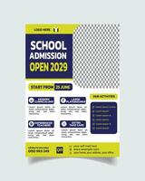 Créatif élégant école prospectus modèle et magnifique conception admission brochure Accueil école affiche vecteur